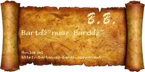 Bartánusz Bardó névjegykártya